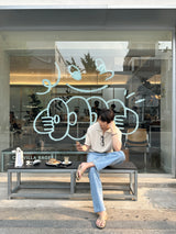 アンダーブックルオープンカラーショートスリーブニットウェア / Ander Bookle Open Collar Cool Short-Sleeved Knitwear (4 colors)