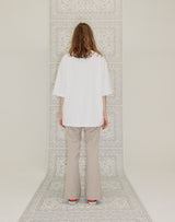 YELLOW TAP OVERSIZED T-SHIRT WHITE (6691421290614)