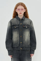 FLOWER DENIM JACKET