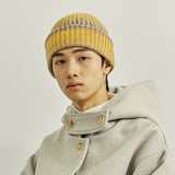 ウールブレンドニットグラデーションビーニー / WOOL BLENDED KNIT GRADATION BEANIE YELLOW