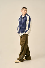 VINTAGE PINTUCK COTTON PANTS - KHAKI