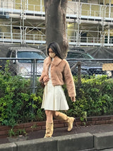 [MADE] Pudding Fur Jacket (Peach Beige)