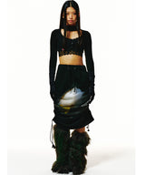 221-SHIRRING GRAPHIC LONG-SKIRT(NONE-FLEECE) (6677538537590)