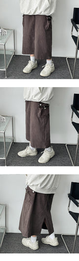 Lacotant String Banded Back Slit Long Skirt