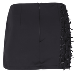 フラップメッシュリボンスカート / [Seow] Flap mesh ribbon sk, black