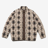 パターンフリーススナップジャケット/PATTERN FLEECE SNAP JACKET_BROWN