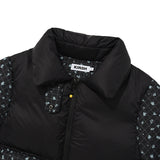 COLORING GRID PATTERN CROP DOWN JUMPER [BLACK]