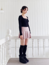 Deep Square Neck Top (BLACK)