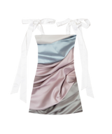 ロングサテンリボンワンピース / LONG SATIN RIBBON DRESS