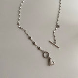 トグルバーハート2ウェイネックレス/ssgh toggle bar heart two-way necklace