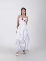 アンバランスシャーリングワンピース / UNBALANCED SHIRRING LONG DRESS