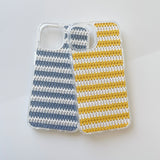 STRIPE HARD JELL CASE - BLUE