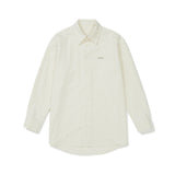 Solid Overfit Long sleeve shirt [IVORY] (6618543718518)
