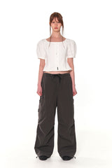 VINTAGE PARACHUTE CARGO PANTS (KHAKI)