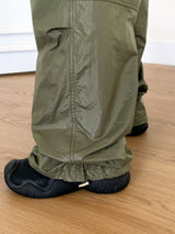 Tissue Coated Parachute Two Way Jogger Wide Pants