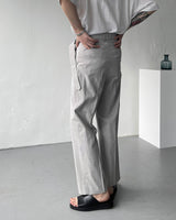 マンスリネンツータックベルトスラックス / Month )  linen two-tuck belt slacks (3 colors)