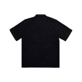 パイピングテリーショートスリーブシャツ/[UNISEX] Piped Terry Short-Sleeved shirt (Black)