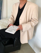 Tuck Collarless Jacket (6691392684150)