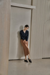 シーモアスカート/SEYMOUR SKIRT_BROWN