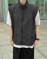 ハイネックデニムベスト / High neck denim vest