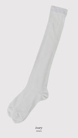 RA シースルーリブロングソックス(3color)
