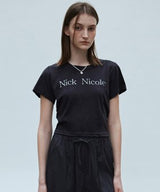 NICOLE PINTUCK CROP TEE_CREAM