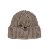 BBD Ripped Custom Short Beanie (Dark Beige)
