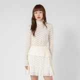 RIBBON HIGH-NECK T-SHIRT_CREAM