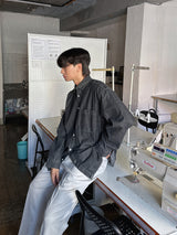 Perfect Box Fit Pocket Denim Shirt (3color)
