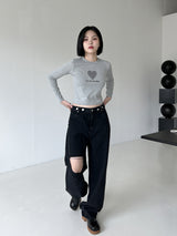 ハートチェッカーTシャツ / Heart Checker T-shirt (3color)