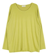 No.9332 loose peach Uneck T (4color) (6677858353270)