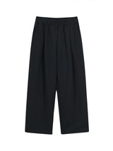 ワンタックワイドスウェットパンツ BLACK