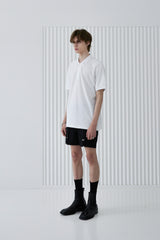 COLLAR IRON TIP PIQUE T-SHIRT WHITE (6566845153398)
