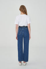 ストレートフィットウエストカバードデニムパンツ / STRAIGHT FIT WAIST COVERED DENIM PANTS [6872]