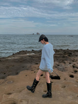 (UNISEX)アーサーアンゴラVネックカーディガン