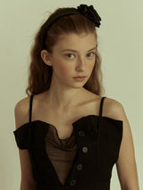 Rose satin Headband (6611835977846)