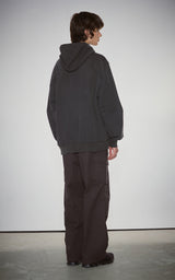  GRAFFITI CRACK HOODIE_CHARCOL