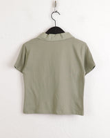 ムードルポケットカラーマッチングカラー半袖Tシャツ
