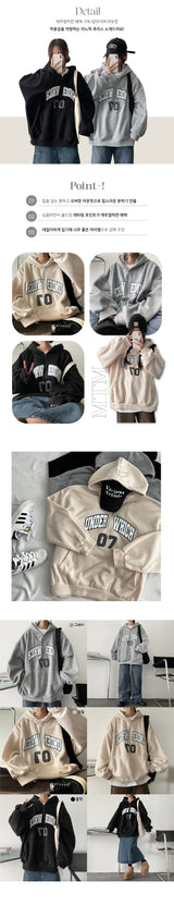 Under Raz Boxy Fleece Half Zip-Up Hood