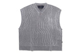 ツートーンリブニットベスト / TWO TONE RIB KNIT VEST_NAVY