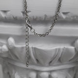 フェザー クロス ネックレス / [BLESSEDBULLET]feather cross necklace_vintage silver