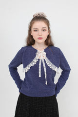 パーミナインフリルレースニット / peminine frill lace knit
