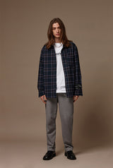 Loose-fit check shirts - Bluegreen (4622121042038)