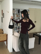 Meto semi bootcut wide denim pants
