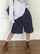 Beelike bermuda denim pants