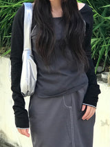 Nuer boat-neck T 