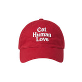 CAT HUMAN LOVE BALL CAP_RED