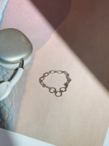 ASCLO Triple Ring Chain Bracelet (Silver) (6568776990838)