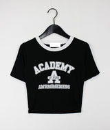 アカデミークロップTシャツ / Academy Crop T-shirt (4color)
