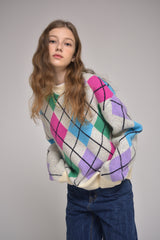 argyle knit (ivory)(Copy) (6628349902966)